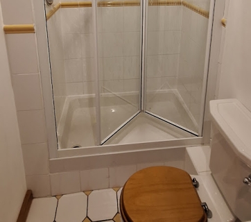 This shower had a very high step to the entry. As this was not...