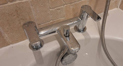 A brand new bath shower mixer fitted for a customer in Worthing...