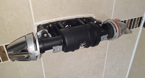 This Aqualisa shower valve started to leak. Plumber on Tap replaced...
